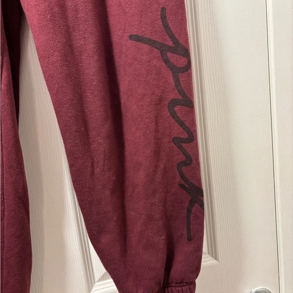 PINK Victoria's Secret Maroon Lounge Sweatpants - Picture 2 of 4